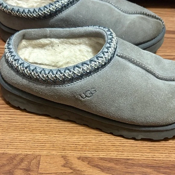 UGG Gray Suede Tasman Slippers - Picture 2 of 4